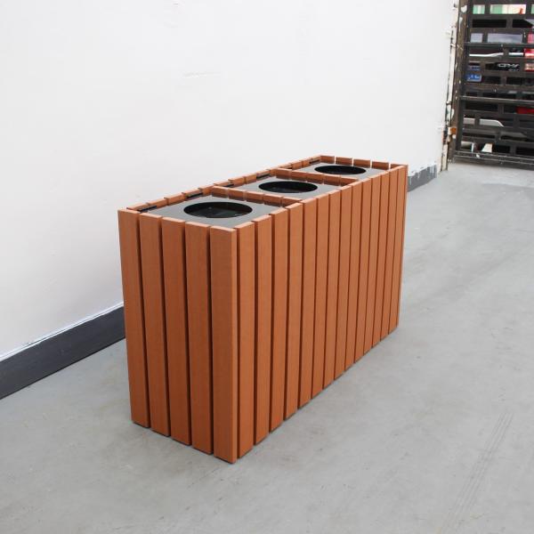 Reservatórios comerciais de reciclagem de madeira para uso externo 1200 mm × 400 mm × 700 mm Tamanho