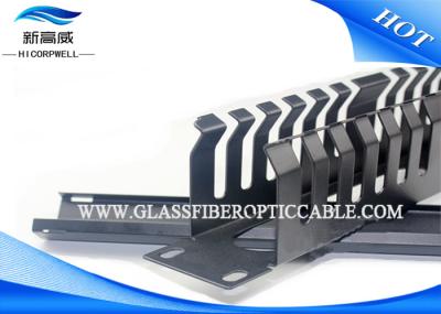 Metal Plastic Ofc Termination Box , 19 Inch 1 U Rack Mount Cable Management