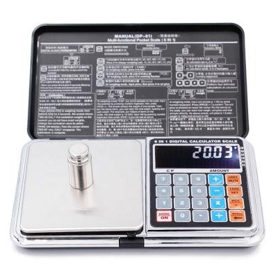 Balance numérique multifonction 6 en 1 avec écran LCD pour bijoux en argent, haute précision 0,01*500g