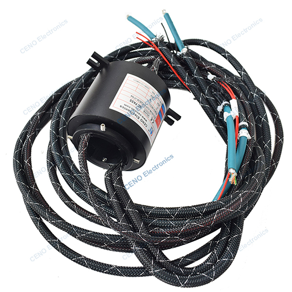 Low Temperature Slip Ring with Through hole Electric Power and Ethernet Signal