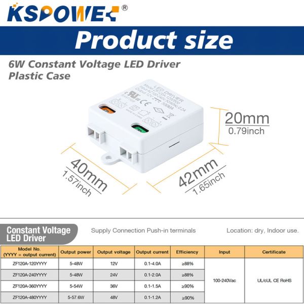 IP20 6W 12V 0.5A LED Lighting 76*38*23mm Celling Light 100-240 VAC Power Supply 12V 500ma Constant Voltage LED Driver