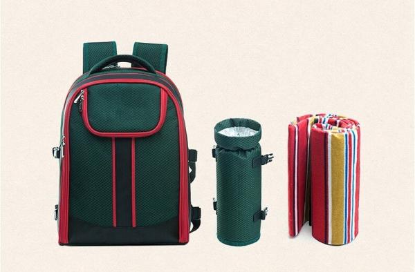 Picnic Table ware Backpack Storage Outdoor Hiking camping bag Travel Plates Cutlery Set