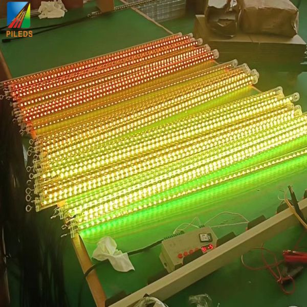 Multicolor Smart LED Meteor Tube Lights Programmable DMX Sound Control