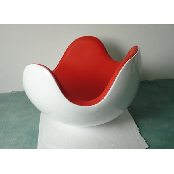 Designer Fiberglass Shell Leather Lounge Leisure Placentero Ball Chair