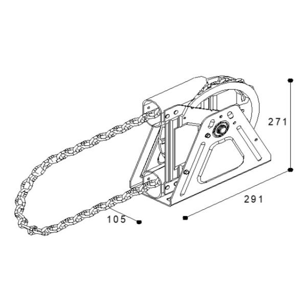 8Mt Length Industrial Doors Parts Roll Up Door Chain Hoist 6.6:1