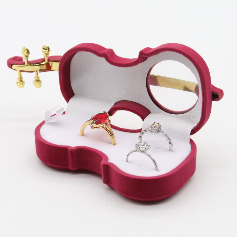 High End Small Velvet Storage Box With Hinge Closure Jewelry Box Packaging