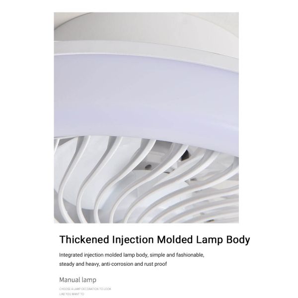 Iron Body 360 Degree Mesh Hood Ceiling Mounted LED Fan Light for Home Dining Room Bedroom