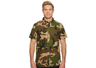 Camouflage Button Army Military Uniforms / Short Sleeve Camo Print Shirt