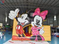 Commercial Mickey And Minnie Inflatable Bouncy House With Slides Combo Castle