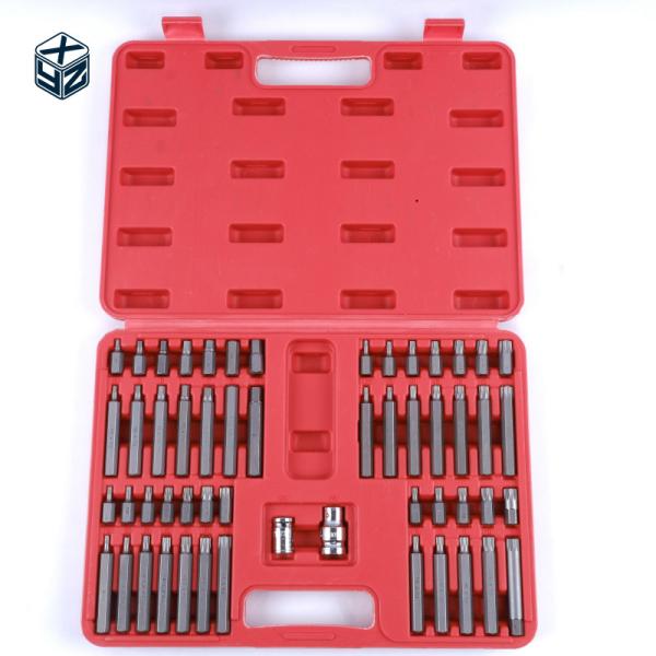 Customized Logo Alloy Steel CRV Material 54pcs Plastic Box Bits Set for High Accuracy