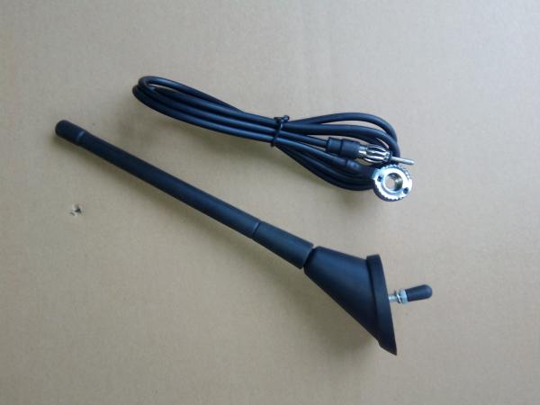 ISO9001 Top Mounted AM FM Car Antenna Spring Mast 7 Black Plastic For Car