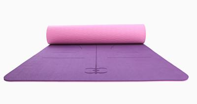 TPE Non-Slip Yoga Mat 6mm Eco-Friendly And Tasteless Fitness & Workout Mat with Body Alignment System For Yoga, Pilates