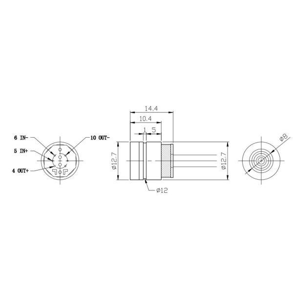HT13V Mini Pressure Transmitter 13mm Silicon Diaphragm Type Level Sensor