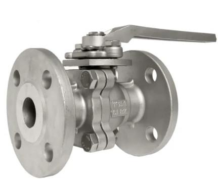 Stainless Steel Flanged Floating Type Ball Valve Blow Out Proof Stem 1/2 - 10 Size