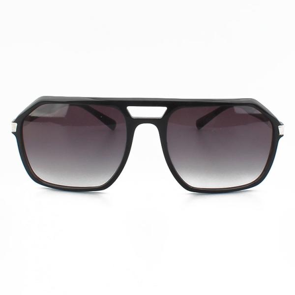 Polarized Lens Double Bridges Acetate Frame Sunglasses