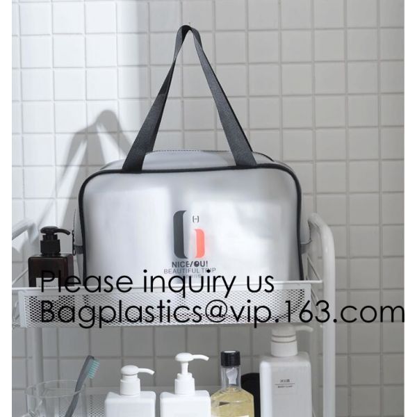 Waterproof Travel Toiletry Organizer Cosmetic Transparent Pvc Bag Women Makeup Organizer Pouches, bagease, bagplastics