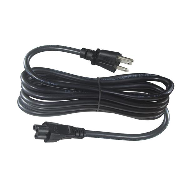 NEMA 5-15P to IEC C5 Power Cord 14AWG 250V 16A Black