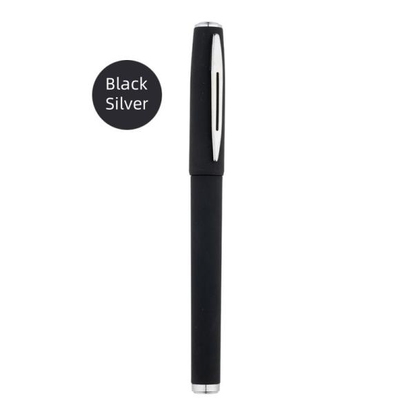Black Matte Plastic Carbon Based Ink Gel Pen 0.5mm For Office Hotel Bank