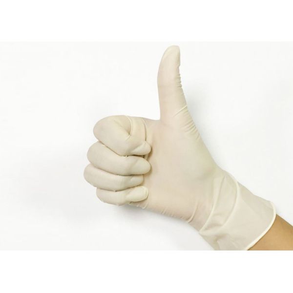 Hospital Nitrile Medical Examination Gloves / White Disposable Exam Gloves