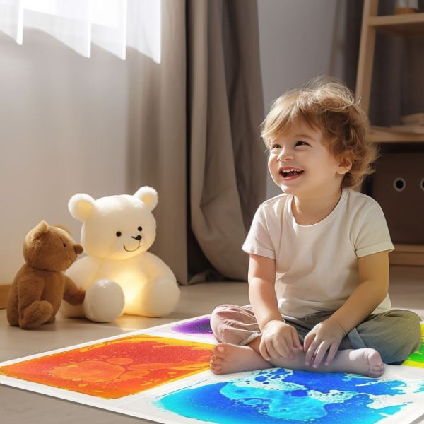 200KG Heavy Duty UV Reactive Waterproof Liquid Sensory Mat for Interactive Play and Therapy