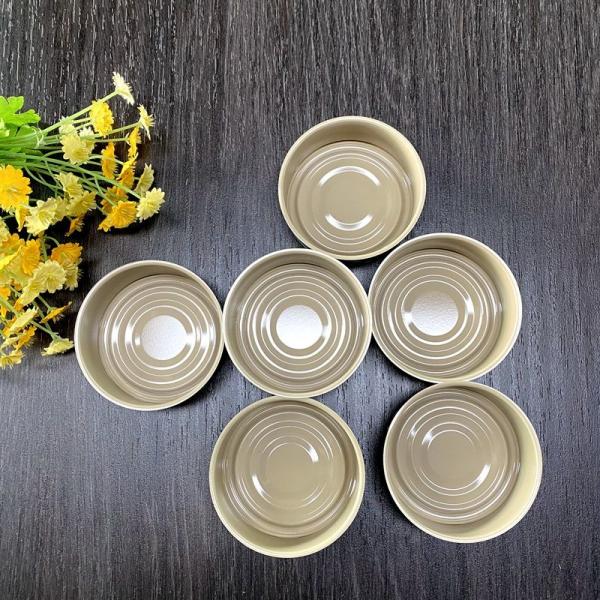 D65*27mm boîte en métal rond en conserve avec viande de bœuf résiste à la cuisson chaude