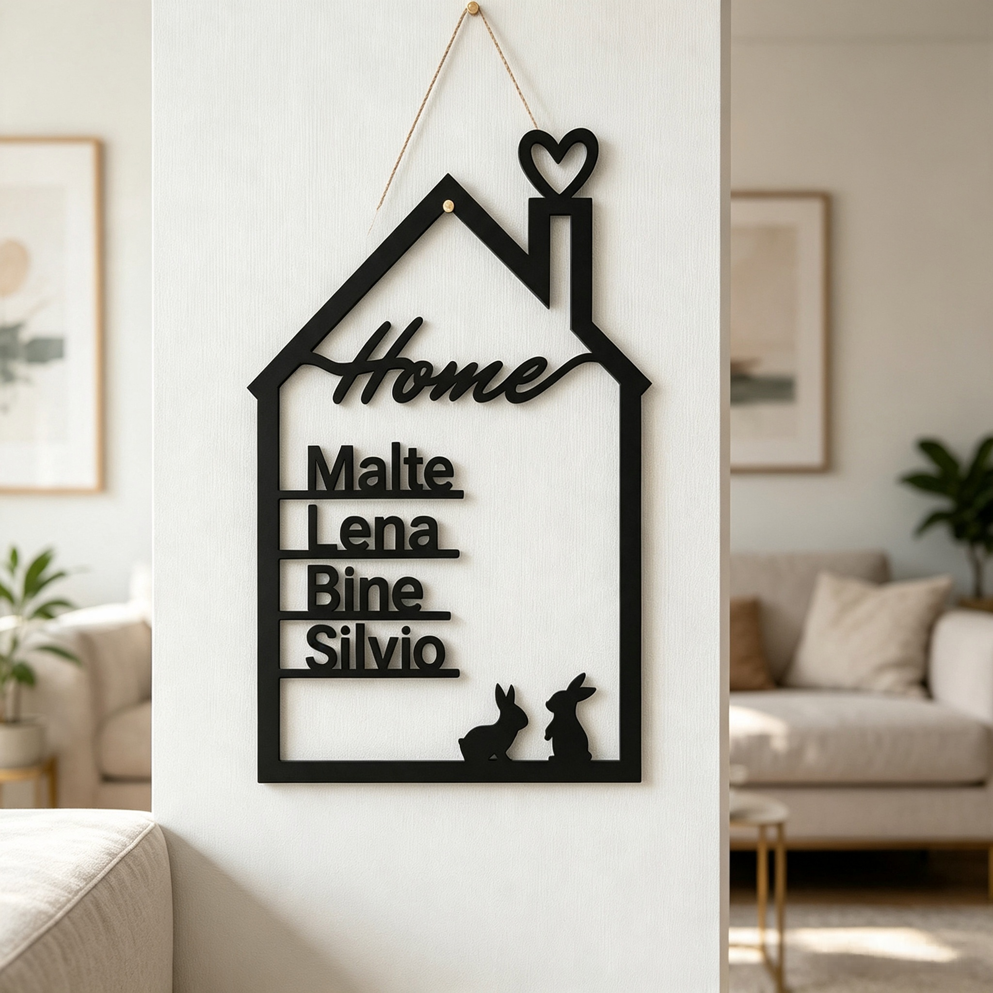 2kg Order Custom 3d Printed Items House Family Name Wall Sign