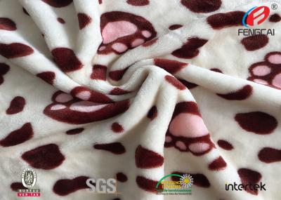 tela macia super da flanela de 270gsm Plushed, tela de veludo do poliéster para pijamas