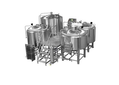 ISO / CE 25HL 4 Vessel Brewhouse SS304 Shell Material With PLC Controlling System