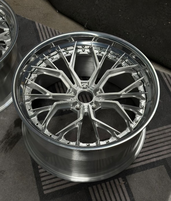 Custom Hot Sale 2-Piece Forged 19 Inch 5x100 Matte Black Passenger Car Wheels & Tires for Tesla Model 3 Model Y