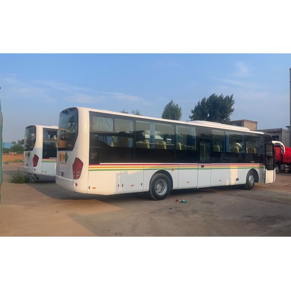Used Coach Bus Chinese White Diesel Luxury 6 8L Engine Capacity Seats 31 50