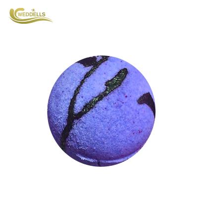 Purple OEM CBD Bath Bomb With Chocolate Syrup On Top For Moisturizing