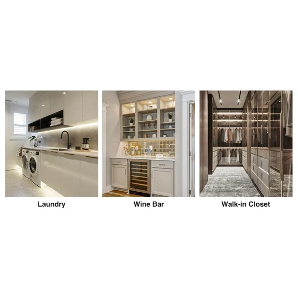 Luxury Zambia Solid Wood White Glossy Silver Kitchen Cabinet Temperature Control Panel
