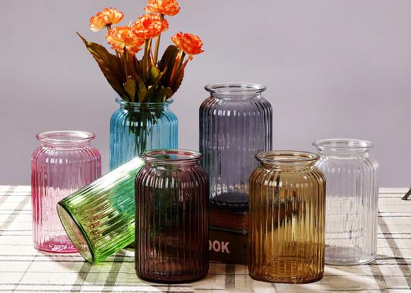 Vasos de vidro decorativos do casamento/característica elegante de vidro dos vasos de flor