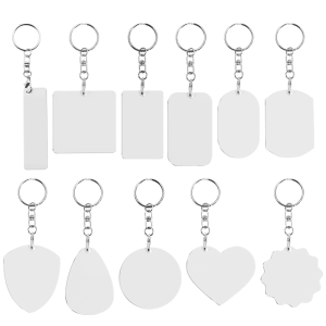 Double Sided Sublimation Aluminum Keychain Blanks Metal Picture Keychain