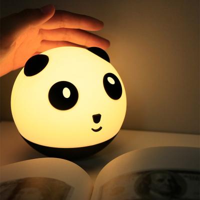 Creative Children's Soft Panda Night Light Eye Care Sleeping Bedroom Silicone LED Table Lamp