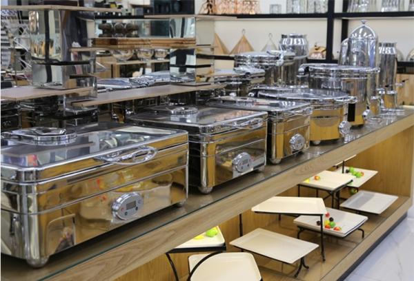 Temperature Memory Stainless Steel Cookwares / Square Electric Chafing Dish