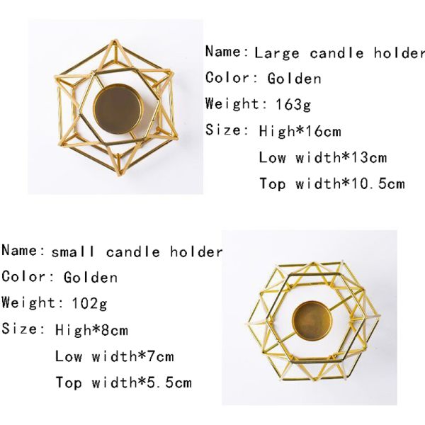 Hot Sale Metal Candle Stand  Sturdy Material Wholesale Candlestick Tabl Lamp Nordic Candle Holder