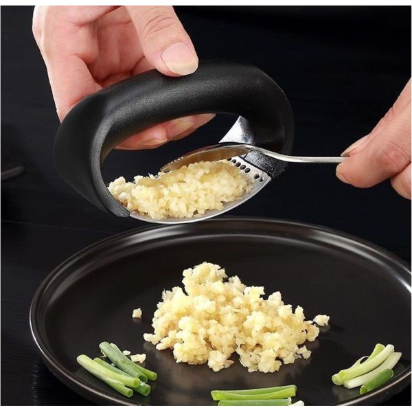 Custom Logo Fruit Vegetable Tools Stainless Steel Garlic Press Chopper Kitchen Gadget Tool