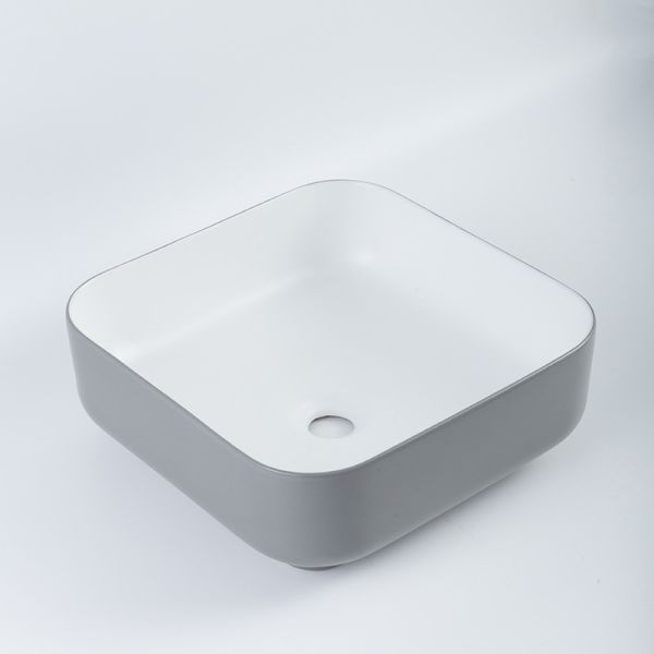 Не-пористый поверхностный встречный верхний таз мытья раковины Bathroom симметричный квадратный