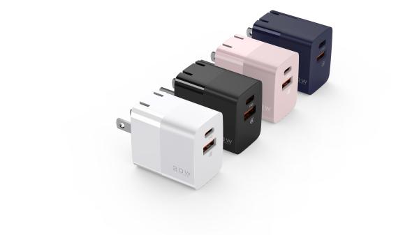 50-60Hz USB C Wall Charger , Multifunctional Dual Port USB Charger