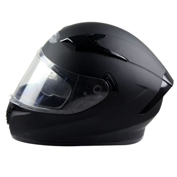 Custom DOT Double Lens Visor Full Face Helmet Casco Racing Black/White/Custom Color