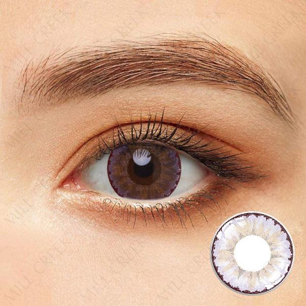 O olho grande roxo de alta qualidade das lentes de contato da cor compõe a ordem do OEM em linha
