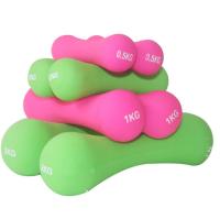 Dumbles em forma de osso Impregnados Dumbles de borracha para mulheres Equipamento de fitness para atletas