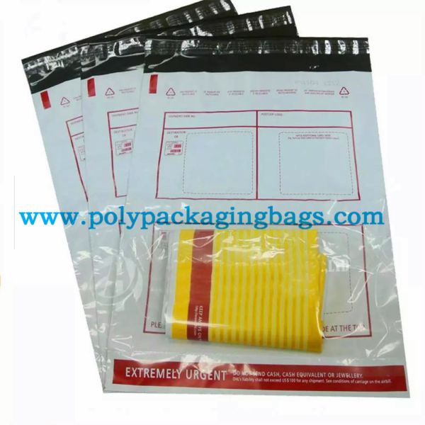 Подгонянная сумка срочного курьера летчика воздуха белого пересылая, грузя кладет в мешки с само-прилипателем