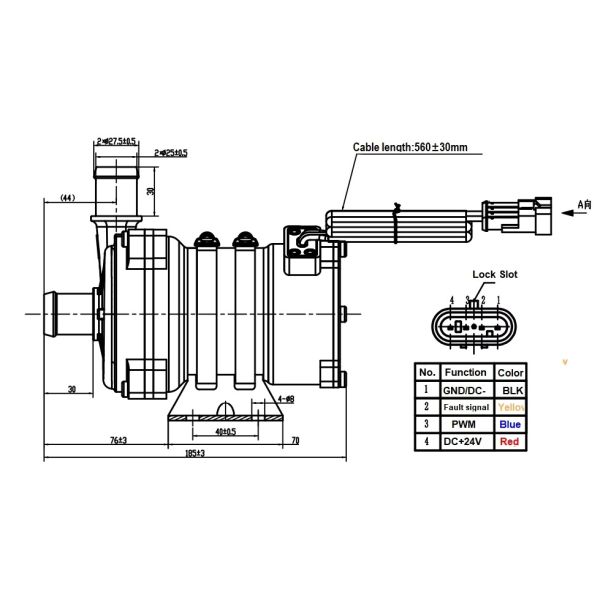 Система батареи автобуса города e охлаждая электрический материал 24V PPS GF водяной помпы