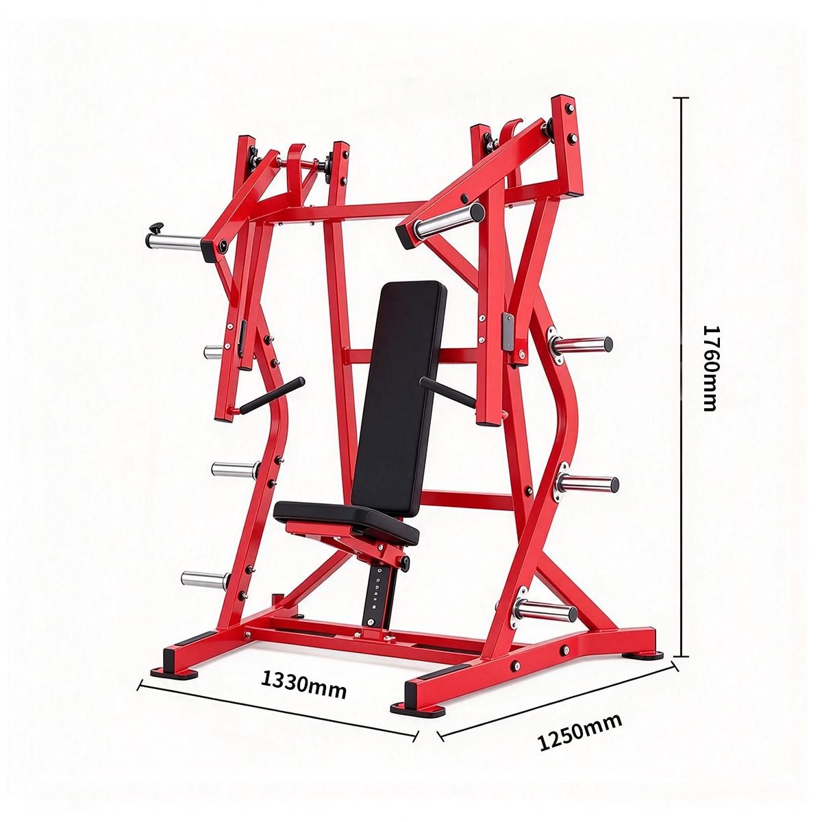 Commercial Chest Press Machine Steel Plate Loaded Chest Trainer for Upper Body Strength