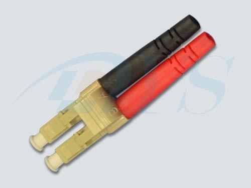 LC Duplex Multimode Optical Fiber Connectors With Red & Black Boots