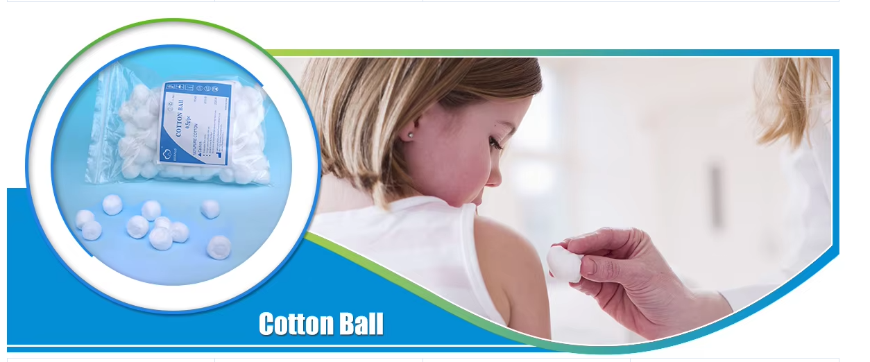 Mayorista Barato Médico Bolas de Algodón Quirúrgicas Desechables Directo Fabricante Mayorista 100% Puro Orgánico Bolas de Algodón Absorbente Estéril Bolas de Algodón Quirúrgicas Desechables Estériles Médicas para Curación de Heridas