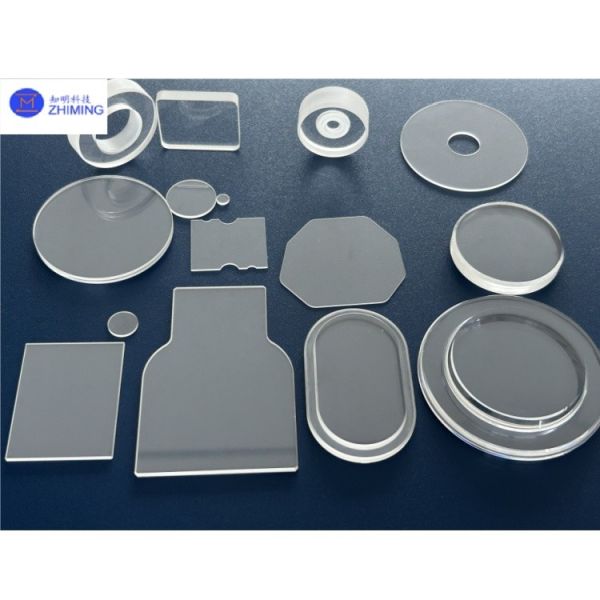 Sapphire Window Crystal Glass Lens Substrate Al2O3 Customized Irregular Shape High Light Transmission