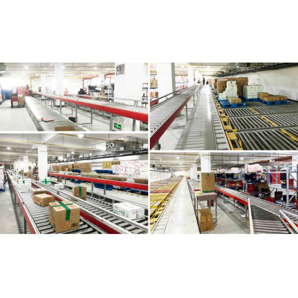Carton Box Conveyor Sorting System Flexible Gravity Roller Conveyor System Logistics Sorting Warehouse Storage Rack